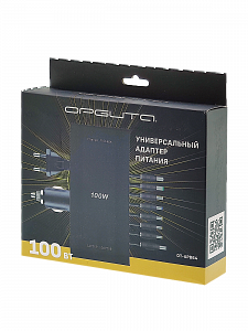 Зарядка для ноутбуков универсальный блок питания с насадками 12-24В, 100Вт Орбита OT-APB64